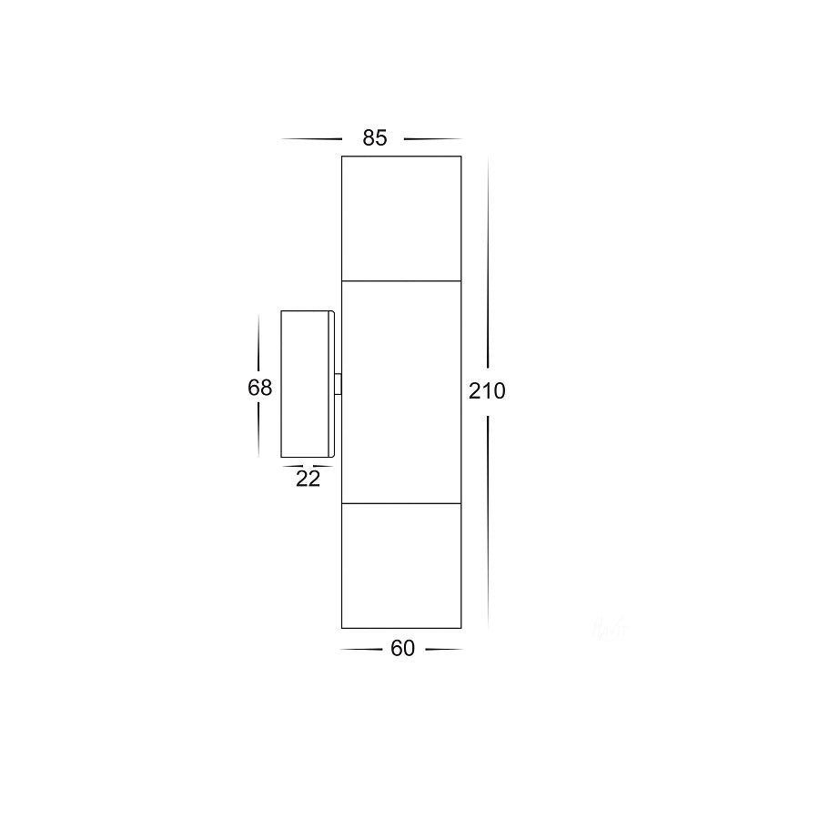 3A LED 3A2122 Up & Down Wall Light